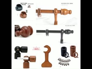 Wooden Rod 28vmm (6 different size) - mahogany/dark wanut/white