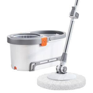 TEITEIRO | Chổi Lau Nhà Không Dùng Tay Dễ Làm Sạch 2-trong-1 Có Xô Vắt