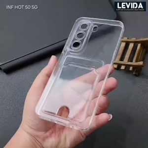 Infinix Hot 50 4G Infinix Hot 50 5G Clear Wallet Card Case Bening / Card Holder Kartu