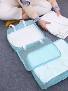 🇸🇬 [In Stock] Travel Luggage Organizer Cube Packing 7PCS Organiser Bag Space Saving Storage Travel Essentials Bag Compression Packing Cube Bag