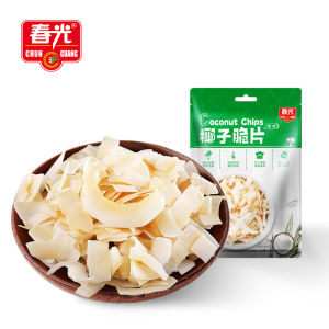 Original Flavor Coconut Crisps 60g Big Gift Pack Hainan Specialty Baked Coconut Slices Dry Coconut Meat Snacks Spring Light