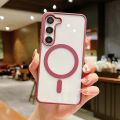 Ultra-Thin Transparent Protective Case for Samsung S25U S23Ultra S22Ultra S24 Simple And Stylish Anti-Fall Magnetic Wireless Charging Full Cover Case for Men And Women. 