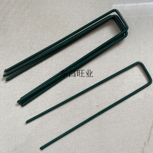 ตะปูฟัน U สำหรับการติดตั้งที่มีโครงเหล็ก ตะปูสำหรับพื้นหญ้าเทียม อุปกรณ์เสริมโครงเหล็ก ตะปูเหล็กคาร์บอนสูง