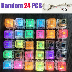 LED free assembly keyboard keychain Fidget toy crystal clicker sensory toy stress relief keyboard keychain adult childrens toy.
