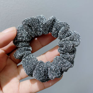 High Elasticity Black Hair Ties Bright Silk No Damage to Hair Thick And Shiny Elasticity Large Bow Hair Bands Simple And Elegant