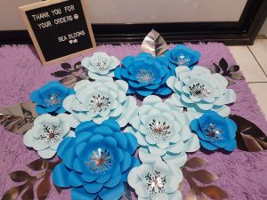 Bea blooms paper flowers set of 11pcs wall backdrop birthday decorations reusable