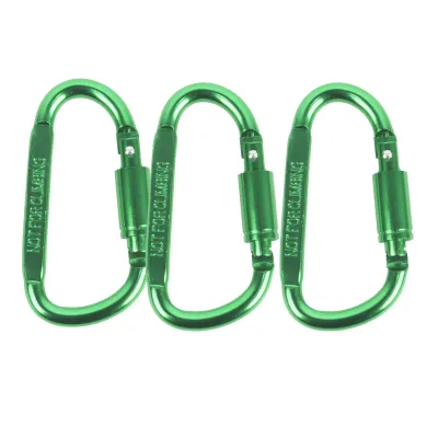 Outdoor Aluminum Alloy D-Shaped Climbing Buckle Quick Hang Lockable 8cm Thickened Logo Carabiner Flyvii Camping Travel Gear