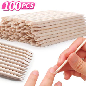100Pcs Orange Wood Sticks for Nails: Essential Manicure & Pedicure Tool