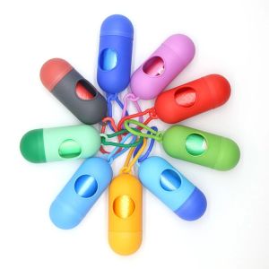 Portable Dog Poop Bags Dispenser Trash Sack Case Carrier Outdoor Garbage Storag Box for Puppy Waste Bag Holder Supplies