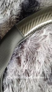 Universal Carbon Fiber Leather Luxury Steering Wheel Cover Anti-Skid Wear Resistant Steering Wheel Cover Suitable for 38-40CM