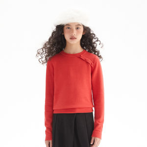 LOVESASAKIDS | New Style Chinese Collar Buckle Microvelvet Blouse