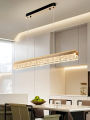 Italian Minimalist Long Linear Chandelier. 