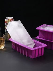 Large Capacity Square Ice Brick Maker for Bar Mixing Drinks Food Grade Silicone Ice Cube Tray Kitchen Cooking Utensils