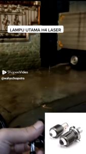 (2PCS) PROMO LAMPU LED LASER 2WARNA H4 lampu utama motor kaki H-4 SCOOPY MXKING BYSON VIXION DLL