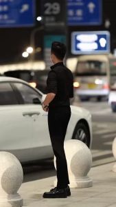 Quần tây nam hàn quốc dáng baggy GEN ALPHA suông đen vải dày dặn co giãn tốt thương hiệu JBAGY