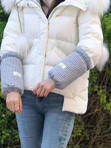 Korean Style Pure Cotton Short Sleeve Covers Womens Office Use Anti Dirt Protection Arm Covers  Cute Small Grids Design