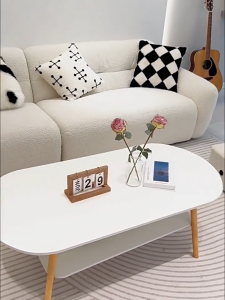【VIDKHSY Store】2-Tier Coffee Table Sofa Table with Storage| Multi Functional Center Table Bedside Table for Small Space Living Room Bedroom Apartment | Modern Minimalist Furniture