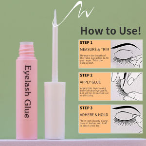 False eyelash glue lasting styling natural quick drying sticky eyelash white transparent model