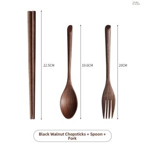 Walnut Wood Chopsticks Set Single Person