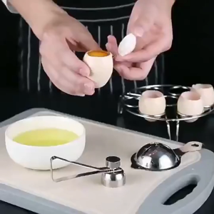 1 Buah Stainless Steel Dapur Gadget Alat Pemisah Kuning Telur Putih Kue Kue Alat Dapur Alat Peralatan Memasak Stainless Steel Gadget Dapur Ukuran 13X7X2.8 Cm - Lazada