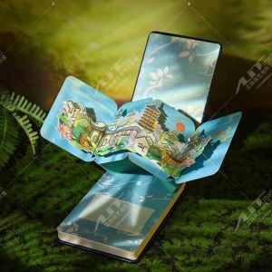 Birthday Gift Creative Cultural Stereoscopic Mini Notebook High Aesthetic Value PU Cover Bound Notebook for Scrapbooking