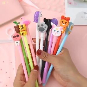 Set 20 Bút Bi GEL Hình Ngộ Nghĩnh Nhiều Mẫu Kèm Túi Zip Đựng Loại 1 - Combo 20 Bút bi nước cute nhiều hình nhiều màu dễ thương ( 10 Cây KO TÚI ZIP )