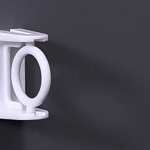 8PCS Rotatable Retractable Pole Fixator Curtain Rod Holder Clamp Self Adhesive Hooks Clothes Rail Bracket Shower Curtain Rod Brackets Rod Curtain Holders Bracket Towe
