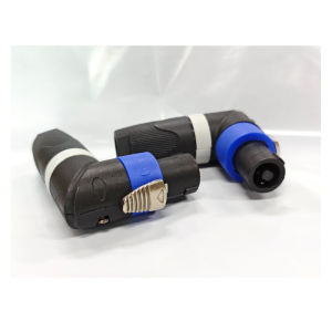 2/4Pcs L-Shaped XLR Plug 4Pins 90 Degree Plug Ohm Connector for Audio Speaker Speakon Led Powercon Adapter Amplifier