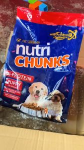 1kg All Stages NutriChunks Maintenance Adult Puppy Beef Dog Dry Food Dogs Pet Food Essentials