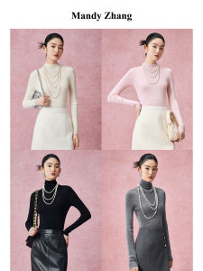 MandyZhang Yangzi Wool Knitted Sweater 120 Count Seamless Base Layer Shirt 100% Merino Wool Casual Style Comfortable Fit