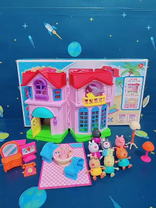 Childrens gift - Pretend Play Pig Doll House Set