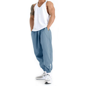 Quần Thể Thao Nam Chất Liệu Polyester Kiểu Dáng Hàn Quốc Thời Trang Chất Liệu Trung Bình Dáng Rộng Thoải Mái Thích Hợp Cho Bóng Rổ Chạy Bộ Dài Đến Mắt Cá Chân.