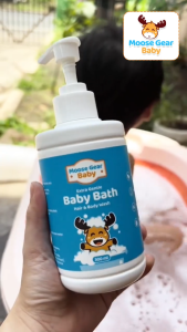 Moose Gear Baby Bath Gel Hair & Body Wash 300ml 3PCS Soap & Shampoo Extra Gentle Care for All Skin