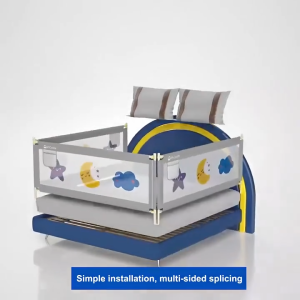 ที่กั้นเตียงเด็ก คอกกั้นเด็ก กันเด็กตกเตียง ปรับขึ้นลงง่าย ความสูง 70-93cm หลายขนาด 6/5/4 ฟุต แข็งแรง ตาข่ายระบายอากาศ