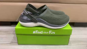 Giày sục crocs chuẩn xịn chống hôi chân nhựa tế bào êm mềm bền đi mưa lội nước đi biển literide 360 clog màu xanh rêu