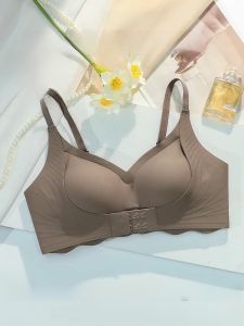 เสื้อชั้นในไร้ตะเข็บแบบหนีบหน้าสำหรับผู้หญิง ช่วยลดหน้าอก ป้องกันการหย่อนคล้อย ป้องกันการขยายตัว ถ้วยกัน ไม่มีสายรัด เสื้อชั้นในแบบกีฬา