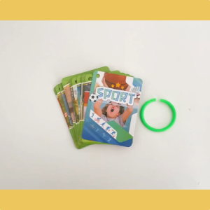 45 PCS Sport Learning Flash Cards Educational Toy For Kids Early Learning English Words Verbs Double Sided Cards Game Vocabulary Building Card Preschool Education