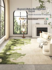 QISHUO | Luxurious Washable Waterproof Vintage Creamy American Style Rug
