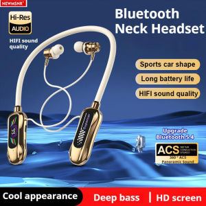 Sports Car Shape Stereo Sound Neckband LED Display Wireless Bluetooth Headphones Magnetic in-ear Headsets Sports Gamer Earphones