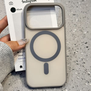 Luxury Matte Soft Bumper Hybrid Case for iPhone 17 16  14 15 13Pro Max For Magsafe Magnetic Armor Skin Cover