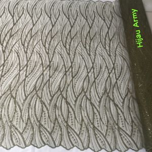 Bahan kain tulle akar spenggel/tille bordiran mewah