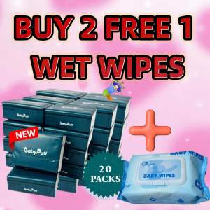 (Ready Stock)Bamboo Tissue Paper Tisu 20Packs Foc 1 Suga Wet wipe