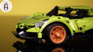 Đồ Chơi Lắp Ráp Kiểu Lego Siêu Xe Thể Thao Điều Khiển Từ Xa Lamborghini / Ferrari / Bugatti Tỉ Lệ 1:18 Với 400 Mảnh