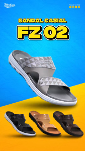 Sandal Pria Casual FZ-02 Gaya Kasual Selop Cowok Bahan Kulit PU