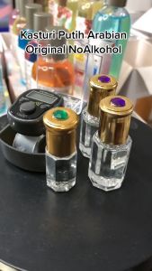 Kasturi Putih Bisa Untuk Pria Dan Wanita Minyak Wangi Arab Saudi 100% Murni Non Alkohol parfum Ibadah Minyak Sholat Roll on Minyak Wangi Arabian parfum