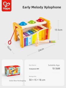 Hape | Educational Wooden Xylophone and Mallet Set for Kids