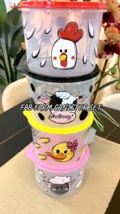 Tupperware Fab Farm Canister Set (4) 1.7L