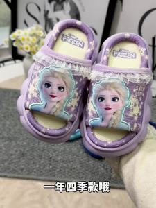 Aisha Princess รองเท้าแตะผ้าลินินสำหรับเด็กฤดูใบไม้ผลิและฤดูใบไม้ร่วงที่บ้านกันลื่นเด็กหญิงโฟร์ซีซั่นรองเท้าแตะผ้าฝ้ายผสมผ้าลินินระบายอากาศสำหรับเด็กฤดูร้อน