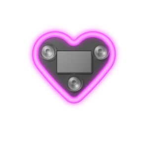 INEYES Solar Triangle Window Heart-Shaped Light Emitting Heart-Shaped Atmosphere Light Interior Wiring Free LED Atmosphere Light