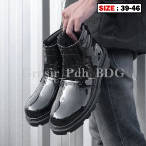 SEPATU PDH PRIA Fantopel Dinas Kerja kantor Security TNI Polri Satpam tali Resleting Size 39-46